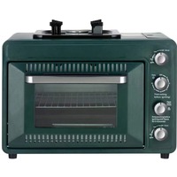 Réchaud à Gaz Portable 2-en-1 Multifonctionnel Étanche Grande Capacité, Four et Barbecue d'Extérieur pour Pique-nique, Randonnée et Camping