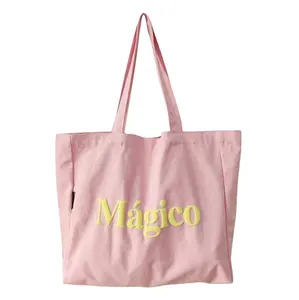 Pano de lona de letras grande, eco friendly, sacos de shopper wth personalizado, logotipo impresso