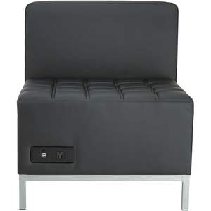 Sofá Seccional en Forma de L sin Brazos Alera Serie ALE QUB, 26 3/8 X 26 3/8 X 30 1/2, Negro, Extensible Eléctrico, Material Bouclé, para Sala de Estar - Product Image 2