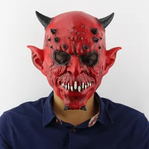 Party Decoraties Werkelijkheid Rode Gehoornde Duivel En De Hag Ox Hoorns Terroristische Latex Halloween Masker Partij Maskers