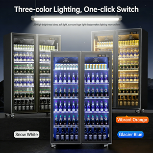 YINZHENG <span class=keywords><strong>Armoire</strong></span> Réfrigérée Commerciale 4 Portes à Refroidissement par Air pour Boissons, Vitrine Réfrigérée Monotempérature, Équipement de Réfrigération - Product Image 3