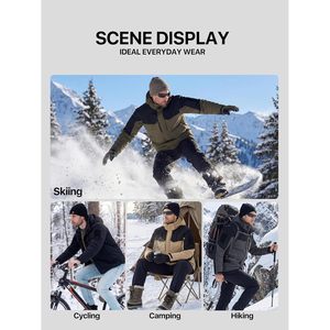 FOXA Men's Waterproof <b>Ski</b> Jacket With Detachable Hood And Multi Pockets Winter Snowboard Coat - Product Image 6