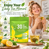 Sachets de thé bien-être aux herbes et au citron de marque privée pour le soutien du métabolisme et l'équilibre digestif quotidien, 30 sachets, fabricant OEM ODM