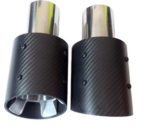 Tuyau d'échappement personnalisé chromé en acier inoxydable de voiture, pointe d'échappement en fibre de carbone pour échappement <span class=keywords><strong>borla</strong></span> - Product Image 4