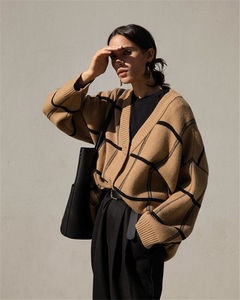<strong>Cardigan</strong> <strong>Women</strong> Sweater Oversize Jumper V Neck Knitted Thick <strong>Warm</strong> Female Sweaters Elegant Long Sleeve Top <strong>Cardigans</strong> - Product Image 3