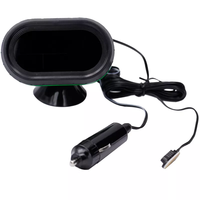 Termometer Mobil Digital, Voltmeter Baterai Mobil, Pengukur Tegangan, Monitor, 12V/24V, Jam Bercahaya, Peringatan Beku