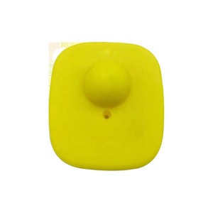 100 pcs Yellow Square EAS RF Anti Theft <b>Security</b> Tag with Central Dome Feature for Retail Loss Prevention - Product Image 1