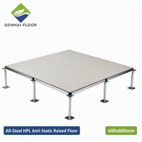 Plancher surélevé antistatique HPL pour centre de données et atelier, panneau de plancher d'accès en acier 600x600x35mm ESD haute capacité de charge