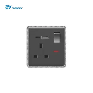 UK 1 Gang 13A 3 Pin Switch Socket USB With Light Power Outlet Plug