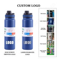 Bouteille d'eau isotherme TY Big Mouth en acier inoxydable à double paroi avec couvercle à bec verseur étanche 600ml 800ml 1000ml – Maintien thermique 6-12 heures