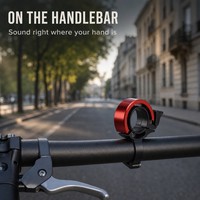 Sonnette de vélo en aluminium à ressort, fixation par vis sur guidon, pour VTT, vélo de route et trajets quotidiens