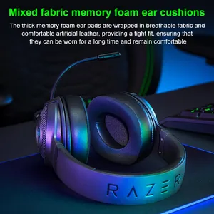 ของขวัญคริสต์มาส Razer V3 X 7.1ช่อง USB หูฟังสำหรับเล่นเกมแบบมีสาย