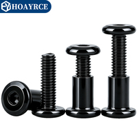 Vis à tête fraisée hexagonale en acier inoxydable 304 noir, écrou cylindrique M2-M8, fixation