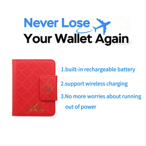 Porta Pasaportes de <span class=keywords><strong>Viaje</strong></span> con Función Antipérdida Apple Find My, Carga Inalámbrica y Baterí<span class=keywords><strong>a</strong></span> Recargable para Viajes de Negocios - Product Image 1