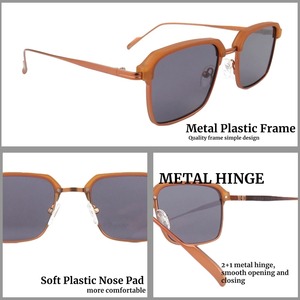 Gafas de Sol Retro con Protección UV, Montura Cuadrada, Lentes Degradadas, Estilo Viaje, Logotipo Impreso, para Hombre y Mujer - Product Image 2