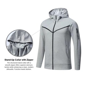 Conjunto Deportivo Personalizado con Logotipo, Ropa Deportiva para Gimnasio, Fitness, Entrenamiento, Chándal de Dos Piezas para Hombre, Chaqueta con Cremallera, Pantalones para Correr - Product Image 5