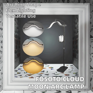 <span class=keywords><strong>Lampe</strong></span> <span class=keywords><strong>de</strong></span> beauté demi-lune Osum 28 pouces en métal détachable <span class=keywords><strong>sur</strong></span> roulettes, LED, hauteur réglable pour le nail art, la broderie des sourcils et le maquillage des cils - Product Image 4