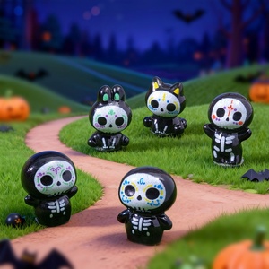 ตุ๊กตาผีเรซิ่นขนาดเล็กสำหรับฮาโลวีน ของเล่นผีสำหรับงานปาร์ตี้ฮาโลวีน ของตกแต่งถุงของขวัญ ของตกแต่งรูปผีน้ำตาล ของประดับตกแต่งสำหรับฮาโลวีน - Product Image 5