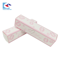 Tube de gloss à lèvres brillant personnalisé, boîte en papier pliable, emballage en papier pour cosmétiques