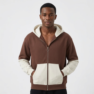American High-quality Washed <b>Vintage</b> Rhinestone Letter Pocket Zipper Hooded Lined <b>Oversized</b> 100% Cotton Print <b>Sweatshirts</b> - Product Image 1