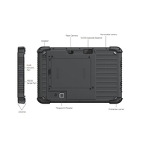 Tableta Industrial Resistente Emdoor de 10.1 Pulgadas con Puerto Ethernet y Soporte de Carga, Capacidad de Memoria de 128 GB, Pantalla LCD, Interfaz USB