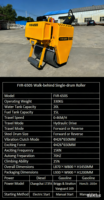 Rouleau vibratoire diesel portatif - Mini-compacteur de sol polyvalent pour le sable, l'asphalte et les travaux de terrassement
