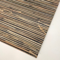 Revêtement mural MYWIND aux couleurs naturelles et noires, décoration en toile de jute naturelle