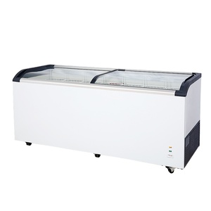 Commercial Supermarket 615l Curved Glass Door Ice-cream Display <b>Freezer</b> Ddh-720w4 Ice <b>Freezer</b> - Product Image 1