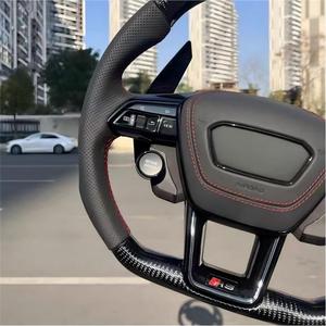 Volant de course sport en fibre de carbone pour Audi A7L A6L style <span class=keywords><strong>RS</strong></span> avec boutons multifonctions - Product Image 4