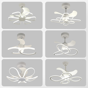 <b>Ceiling</b> Fan <b>Light</b> Led Integrated Modern Minimalist Bedroom Study Flush Mount Fixed Blade Silent Inverter - Product Image 2