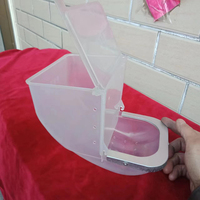 13.5cm Plastique Transparent Ferme Lapin Mangeoire Nouvel État