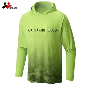 <span class=keywords><strong>Pull</strong></span> à capuche de pêche en coton personnalisé de couleur verte - Product Image 1