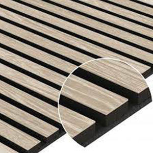 カスタム270X60吸音3Dナチュラルアコースティックパネルオークウォールナット木製スラットウォールパネルPETMdfアコースティックパネル - Product Image 2