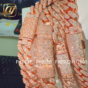 Cadena de Eslabones Cubanos Miami de Plata de Ley 925 con Incrustaciones de Diamantes de Moissanita VVS, Joyería Fina Hip Hop de Lujo - Product Image 2