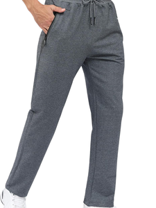 Pantalon décontracté d'été pour homme, personnalisable, en toile légère, douce et respirante, élastique sur quatre côtés, taille mi-haute, coupe droite, teint uni - Product Image 1