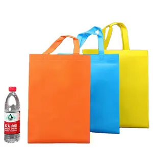 Chengbai Stock Medium Size 100 Pack Reusable Non-woven Tote Bags, Carry Bag Non Woven Fabric