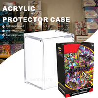 Estuche Protector de Acrílico Transparente para Tarjetas Coleccionables PTCG, Caja de Exhibición para Regalo