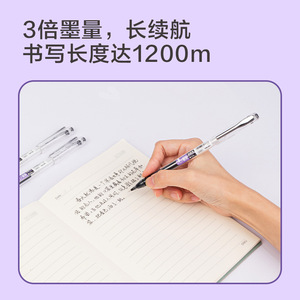 Deli Brush Pen 0.5mm Black Ink Quick Dry Student Exam Use - Product Image 2