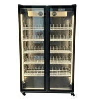 Réfrigérateur commercial de haute qualité pour boissons avec éclairage LED et étagères réglables pour les magasins de proximité
