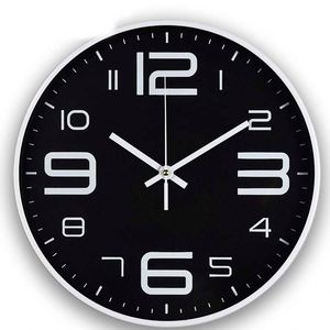 Horloge murale analogique classique en quartz en plastique de 12 pouces pour la décoration de la maison - Product Image 2