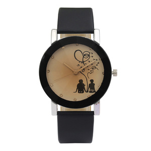 Montres de couple de luxe en gros, sportives et à quartz, avec bracelets en acier inoxydable et en cuir - Product Image 1