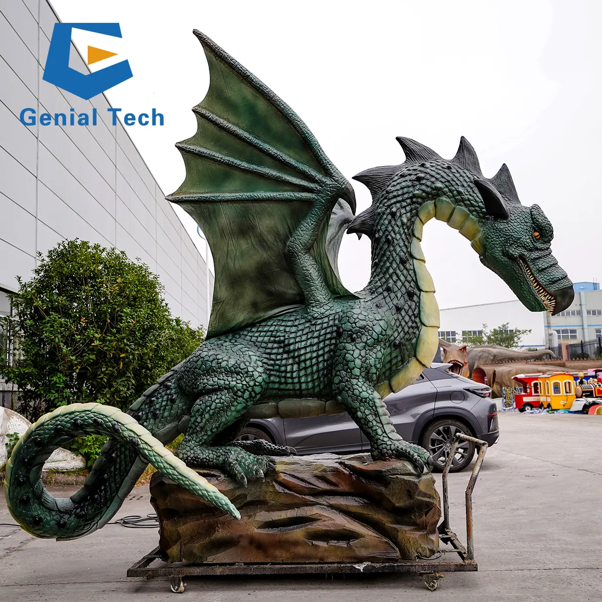 JN-Z23J27 Model dinosaurus naga animatronik kualitas tinggi paling populer naga besar realistis pabrik di Tiongkok