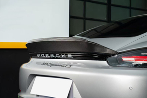 718 coffre d'aile arrière en Fiber de carbone de Style RS pour Porsche 718 982 Cayman Boxster GT4 Kit de carrosserie de becquet arrière - Product Image 3
