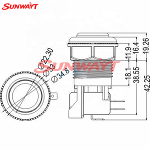 Bouton d'arcade A4 33MM à interrupteur momentané, accessoire pour boutons d'arcade avec micro-interrupteur pour machine de jeu - Product Image 6