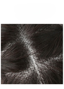 Xuchang perruque pour femmes vrais cheveux pour Swiss Net Top léger respirant sans pression dentelle toupet cheveux blancs pièce de réédition - Product Image 5