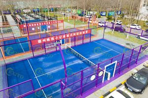 EXITO Oro Proveedor Mejorset Galis Modelo Venta al por mayor Exterior/Interior Panorámico Padel Pista DE TENIS Paddle - Product Image 4