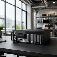 HPC-7420-85ZX 4U Chassis Rak-mount Kedalaman Pendek dengan Akses Depan yang Menampilkan Prosesor Seri AMD EPYC 9004/9005