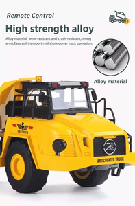 Camión Volquete Articulado RC HuiNa 1553 1/16, 2.4G 11CH, Control Remoto, <span class=keywords><strong>con</strong></span> Luces y Sonido, Juguete de Ingeniería - Product Image 2
