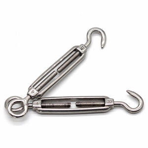 Tubuh terbuka keranjang bunga baja nirkarat sekrup turngesper metrik industri Turnbuckle produk terbuka tubuh kawat tali Tensioner - Product Image 2