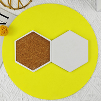 Sous-verre en céramique hexagonal classique personnalisable et écologique pour boissons et tasses à café